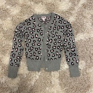 Leopard print cardigan size 6. Cat & Jack